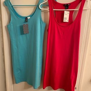 H&M Body Con Dresses-Hot Pink and Baby Blue